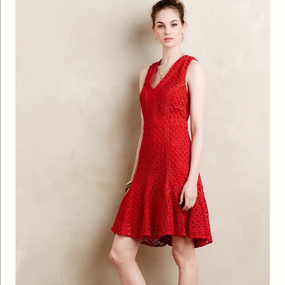 Anthropologie San & Soni Flounce Dress NWT Size 4